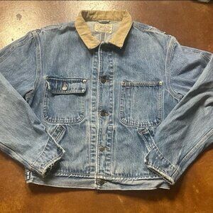 Vintage 80s/90s Polo Ralph Lauren Denim Jacket With corduroy Collar M